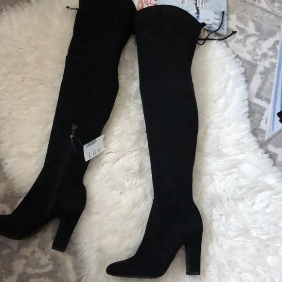 New UNISA Black Over the Knee 4” Heeled Boots