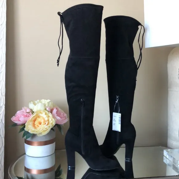New UNISA Black Over the Knee 4” Heeled Boots