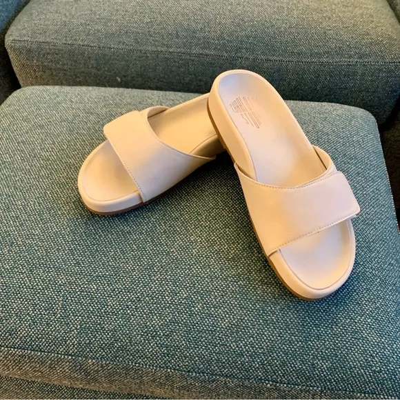 New, unworn May Flats by Charlotte Stone - Discontinued! White ivory cream latte