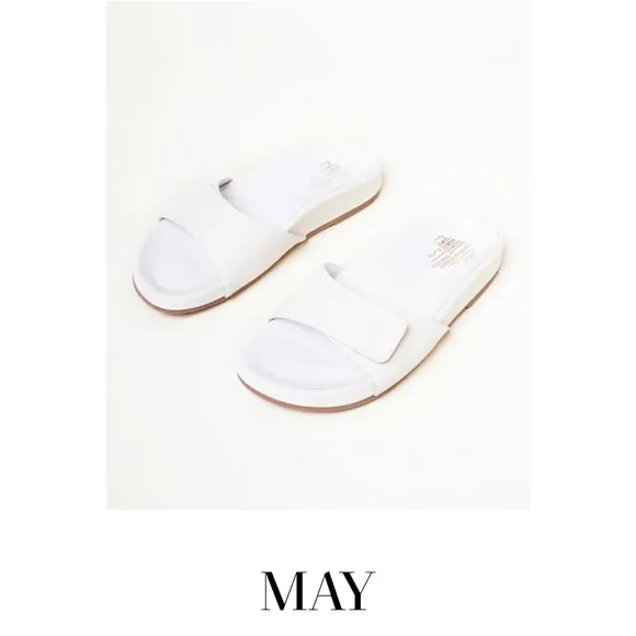 New, unworn May Flats by Charlotte Stone - Discontinued! White ivory cream latte