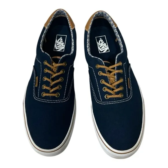 NEW Vans Era 59 Navy Chevron Canvas Dress Blues Casual Skate Shoes Sneakers 13