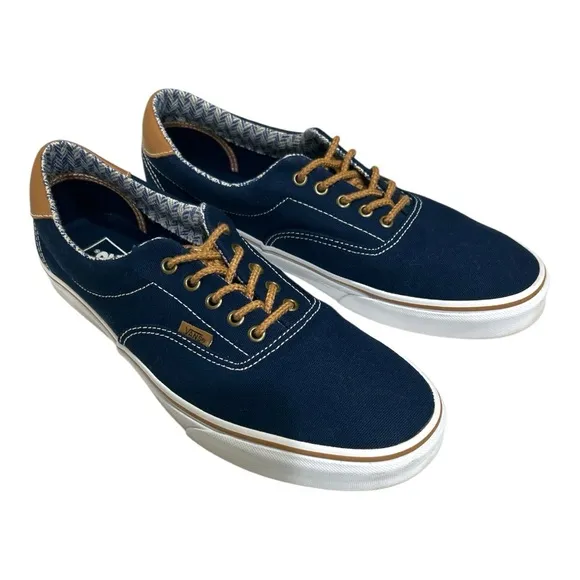 NEW Vans Era 59 Navy Chevron Canvas Dress Blues Casual Skate Shoes Sneakers 13