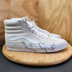 New Vans Sk8 Hi Mens Canvas White Suede Sneakers Size 8 Shoes