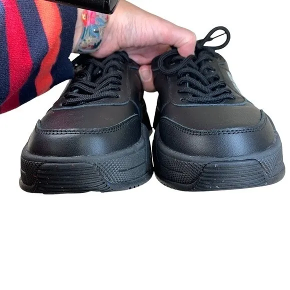 NEW Versace Jeans Couture Eco Dye Stargaze Sneakers 39 / 9 Black Leather