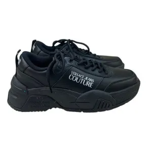 NEW Versace Jeans Couture Eco Dye Stargaze Sneakers 39 / 9 Black Leather