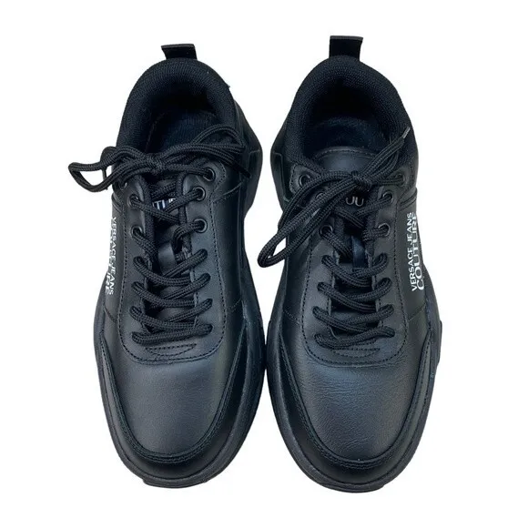 NEW Versace Jeans Couture Eco Dye Stargaze Sneakers 39 / 9 Black Leather