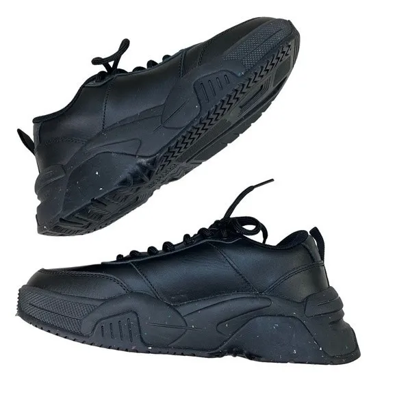 NEW Versace Jeans Couture Eco Dye Stargaze Sneakers 39 / 9 Black Leather