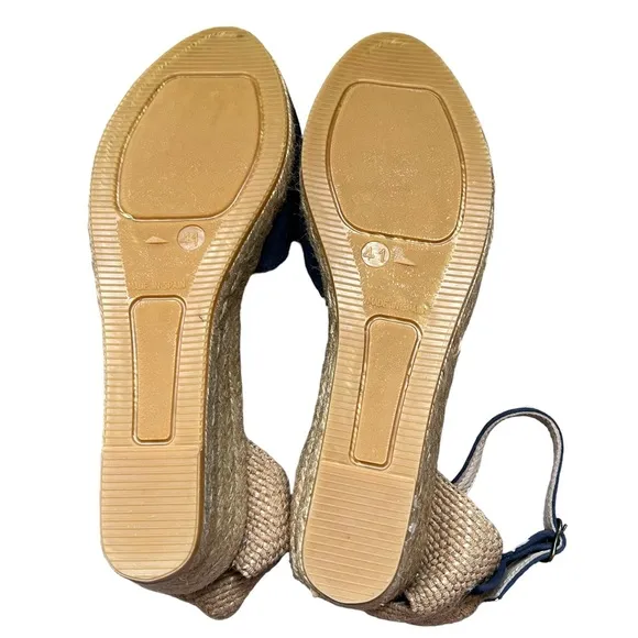 NEW Viscata Barcelona Limited Edition Pubol Espadrille Wedges Navy Blue Suede