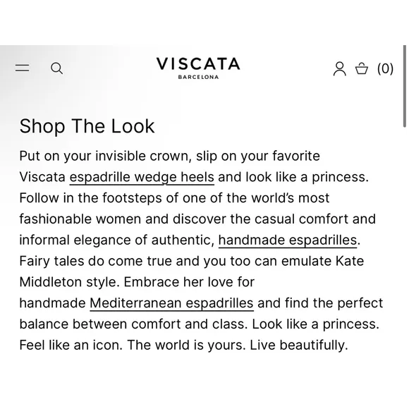 New Viscata V Cut Espadrille Wedges Size EU 40/US 9 Beige  Kate Middleton Fav!
