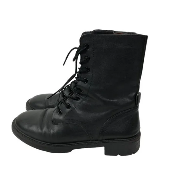 New Zara Flat Leather Ankle Boots