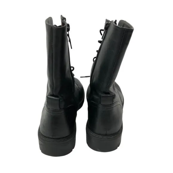New Zara Flat Leather Ankle Boots