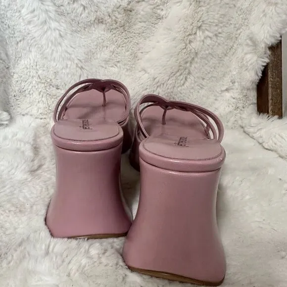 NEW Jeffrey Campbell pink Year 3000  platform wedges sandals 9.5