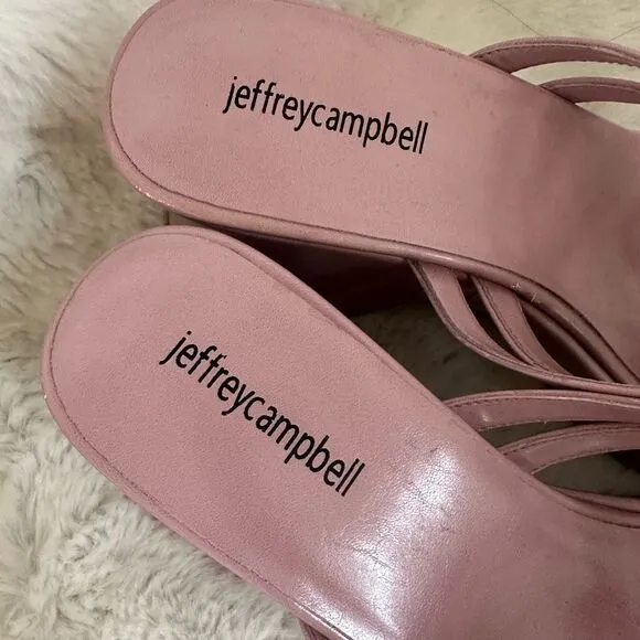 NEW Jeffrey Campbell pink Year 3000  platform wedges sandals 9.5