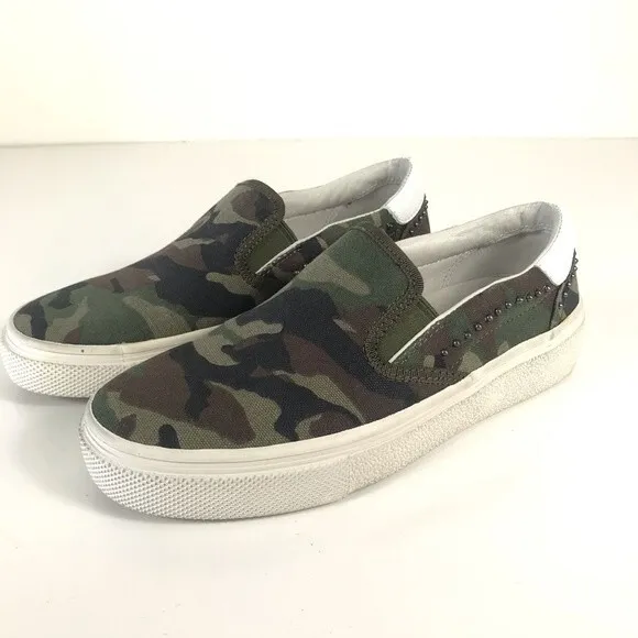 NIB Ash Nikita Slip on Shoes Sneakers Flats Army Camouflage Camo 5 Streetwear