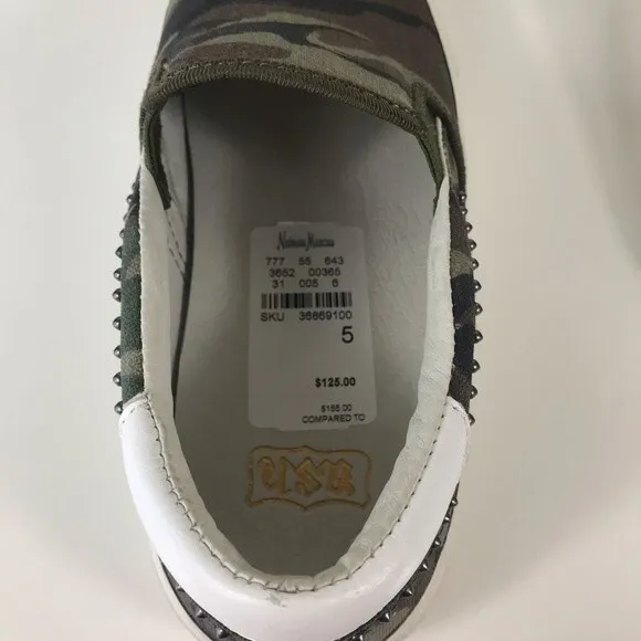 NIB Ash Nikita Slip on Shoes Sneakers Flats Army Camouflage Camo 5 Streetwear