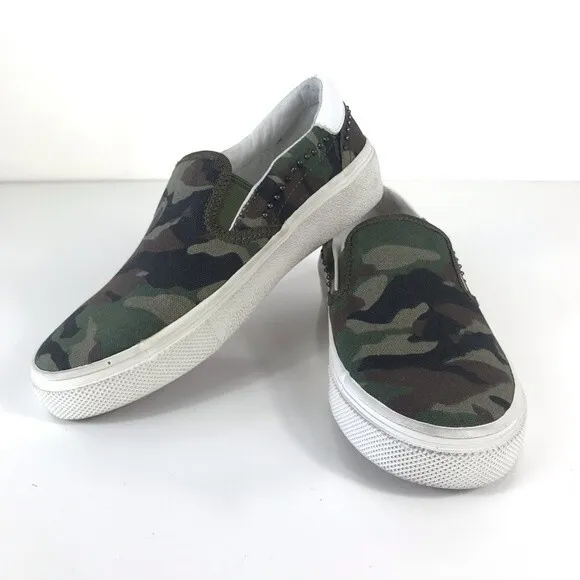 NIB Ash Nikita Slip on Shoes Sneakers Flats Army Camouflage Camo 5 Streetwear