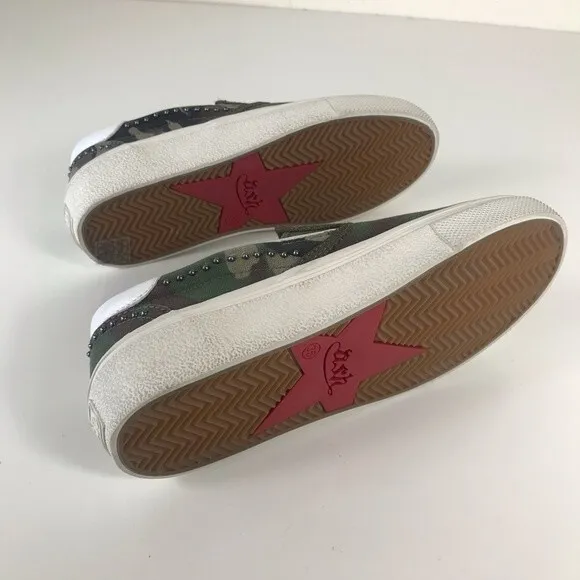 NIB Ash Nikita Slip on Shoes Sneakers Flats Army Camouflage Camo 5 Streetwear