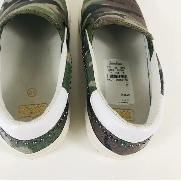 NIB Ash Nikita Slip on Shoes Sneakers Flats Army Camouflage Camo 5 Streetwear
