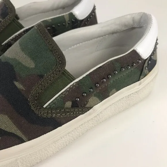 NIB Ash Nikita Slip on Shoes Sneakers Flats Army Camouflage Camo 5 Streetwear