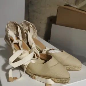 Nib Castaner Beige Espadrille Wedges