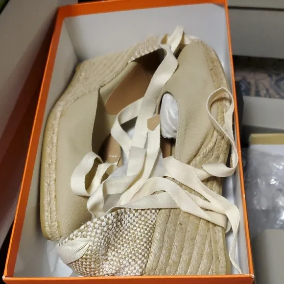 Nib Castaner Beige Espadrille Wedges