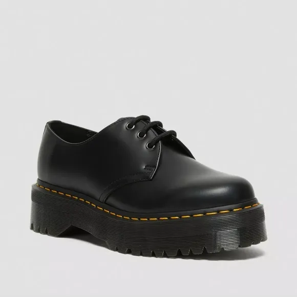 NIB* Dr. Martens 1461 Smooth Leather Platform in Black - Women's 6