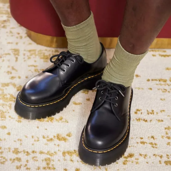 NIB* Dr. Martens 1461 Smooth Leather Platform in Black - Women's 6