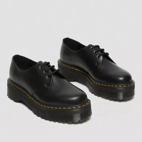NIB* Dr. Martens 1461 Smooth Leather Platform in Black - Women's 6