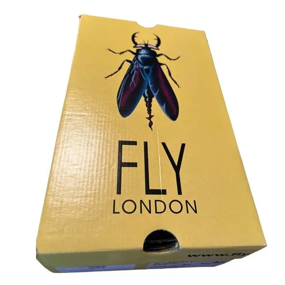 NIB Fly London Oil Suede Shoes Women's Size 36 US 5.5 Black Clog Slip On 2&quot; Heel