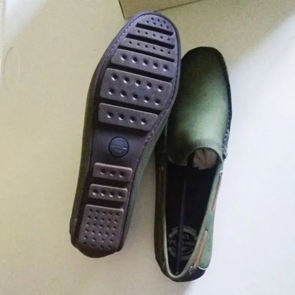 NIB Green Suede Nobuck Moccasin  Loafers 8 or 10.5 MSRP $119