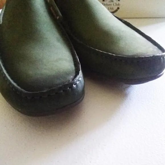 NIB Green Suede Nobuck Moccasin  Loafers 8 or 10.5 MSRP $119