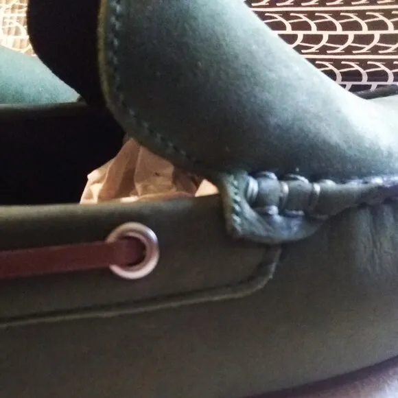 NIB Green Suede Nobuck Moccasin  Loafers 8 or 10.5 MSRP $119