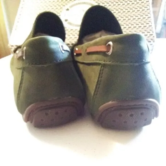 NIB Green Suede Nobuck Moccasin  Loafers 8 or 10.5 MSRP $119