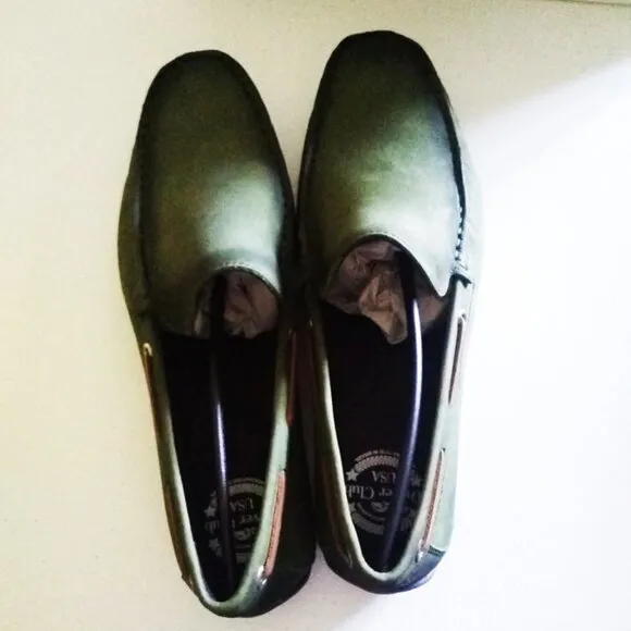 NIB Green Suede Nobuck Moccasin  Loafers 8 or 10.5 MSRP $119