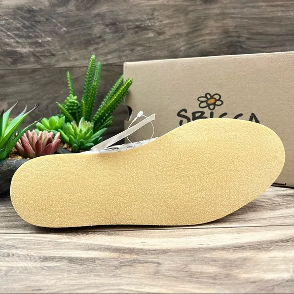 NIB Sbicca Tribbley Huarache Loafer Oxford Flats Sandal White Leather 9