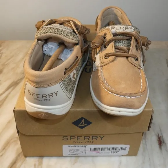 NiB Sperry Docksider Unisex-Child Lanyard a/C Boat Shoe Size: 1M Big Kid