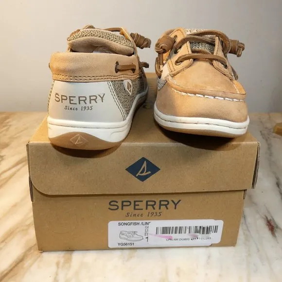 NiB Sperry Docksider Unisex-Child Lanyard a/C Boat Shoe Size: 1M Big Kid