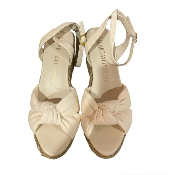 NIB Stuart Weitzman Playa Espadrille Wedges in Seashell Women’s size 7B