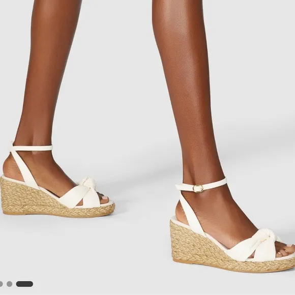 NIB Stuart Weitzman Playa Espadrille Wedges in Seashell Women’s size 7B