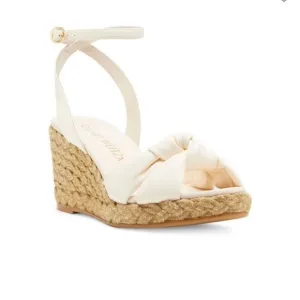 NIB Stuart Weitzman Playa Espadrille Wedges in Seashell Women’s size 7B