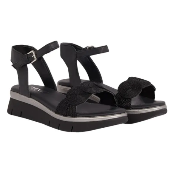 NIB The‎ Flexx Sandal Mindy Black Open Toe Comfort Shoe Platform size 9.5