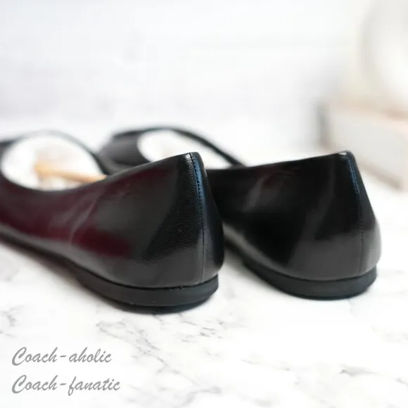 NIB Tory Burch Georgia Leather Ballet Flats in Black