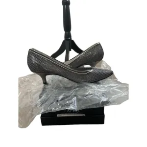 NIB Women's Adrianna Papell Lois, Gunmetal Honeycomb Heels
