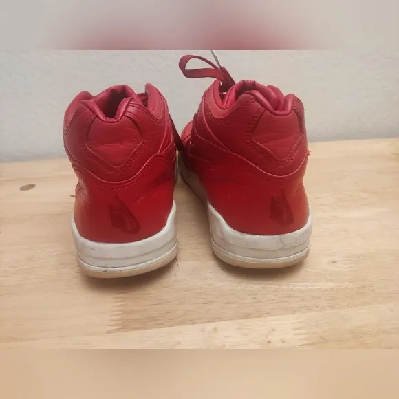 Nike Air Flight 89‎ Red Leather Sneaker Shoes Size 9.5