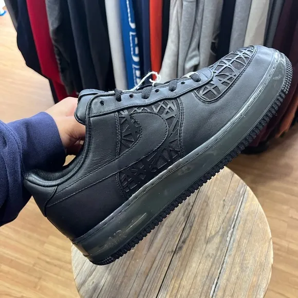 Nike Air Force 1 Supreme Max Air Birds Nest Size 11.5 Black Custom 318772-002