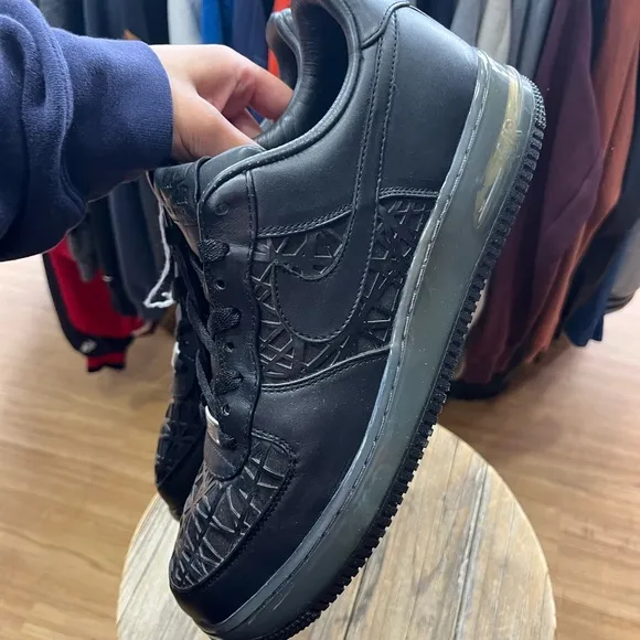 Nike Air Force 1 Supreme Max Air Birds Nest Size 11.5 Black Custom 318772-002