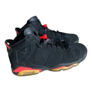 Nike Air Jordan 6 Infrared 2014 High Top Black And Red Athletic Sneakers Size 7Y