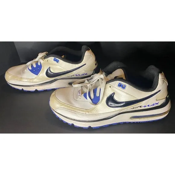 Nike Air Max LTD Mens 13 Leather White Black Royal Shoes 317551-194 Athletic