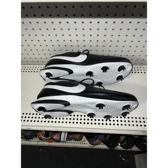 Nike Air Zoom Victory Tour 2 Mens Leather Golf Shoes Spikes Size 9 Black White