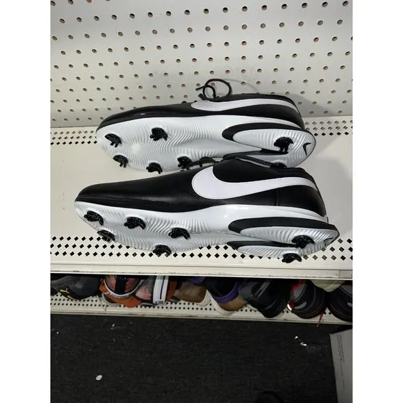 Nike Air Zoom Victory Tour 2 Mens Leather Golf Shoes Spikes Size 9 Black White